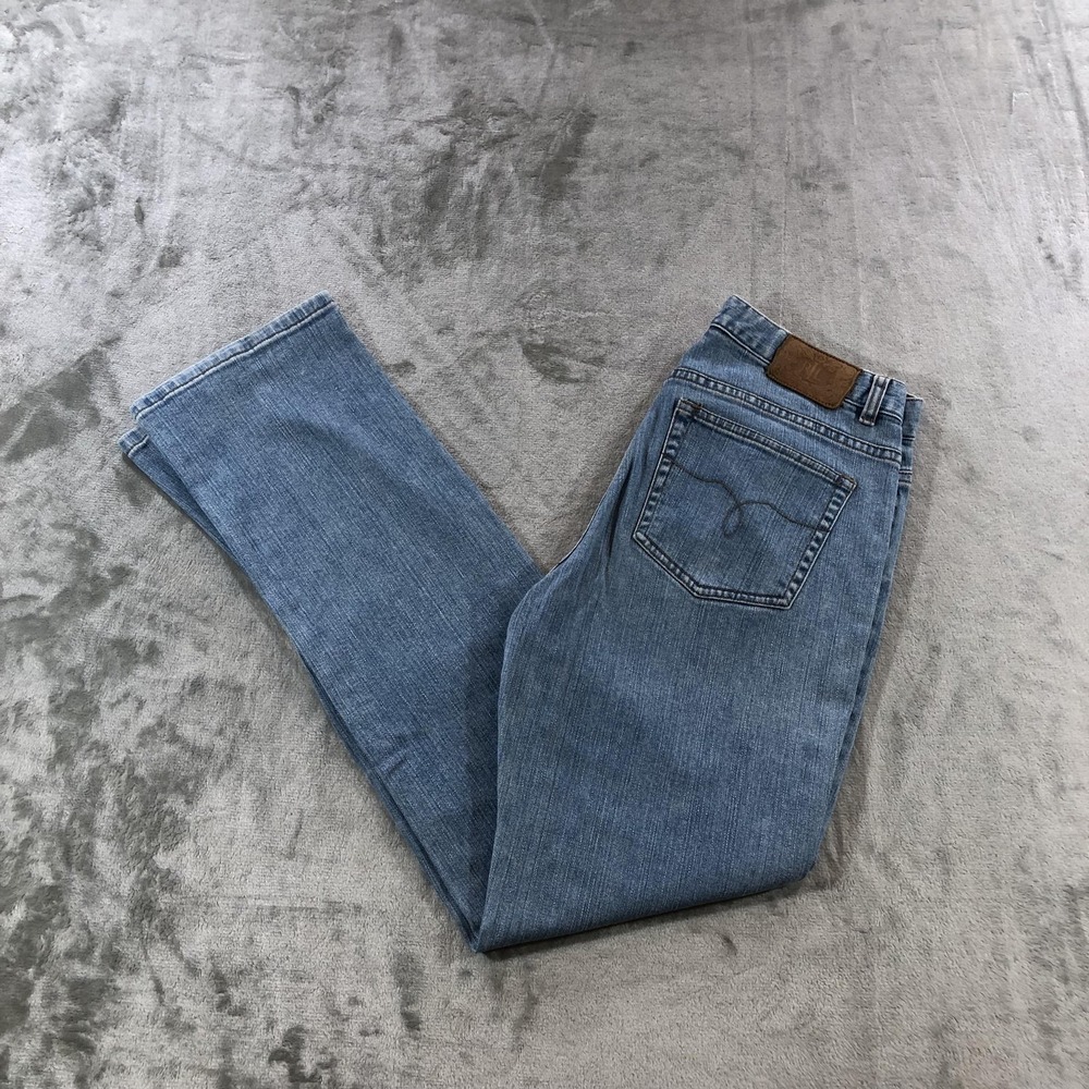 Lauren Ralph Lauren Classic Straight Jeans Womens 8 Light Blue Stretch 30x29